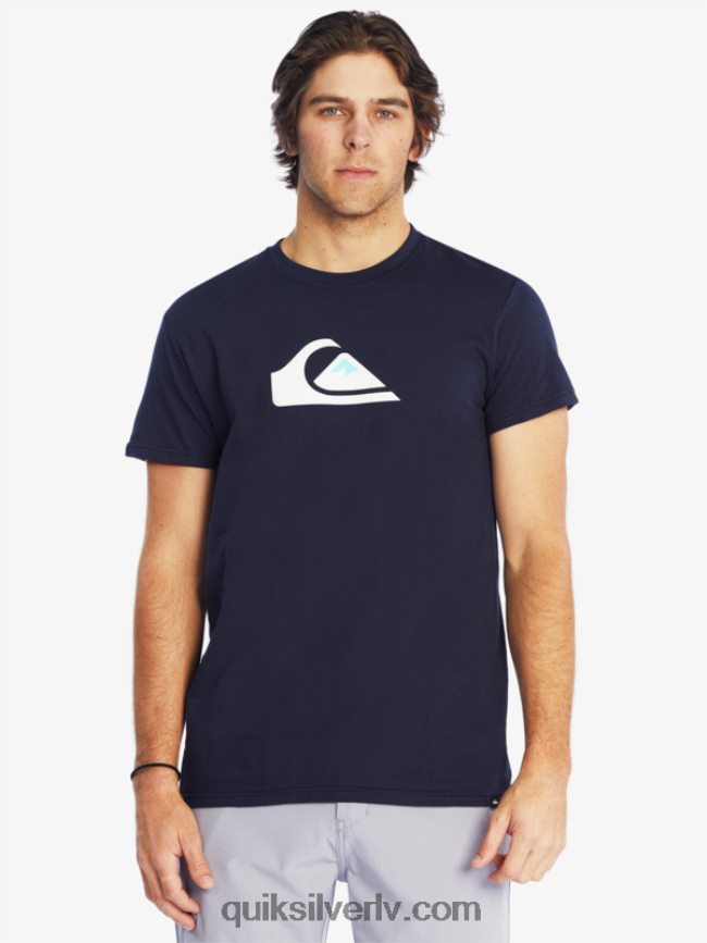 vīriešiem Quiksilver comp logo t-krekls jūras žakete 88064R1382