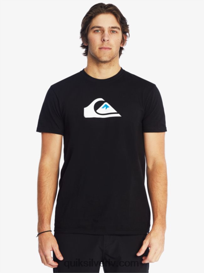 vīriešiem Quiksilver comp logo t-krekls melns 88064R1383