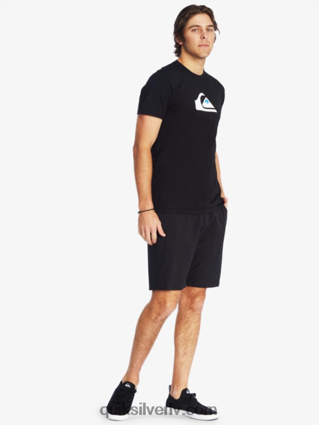 vīriešiem Quiksilver comp logo t-krekls melns 88064R1383