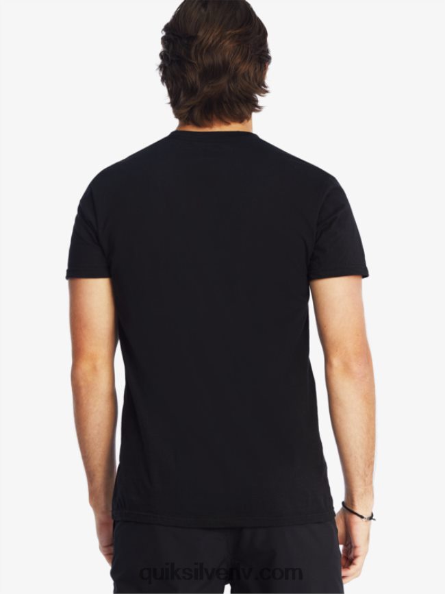 vīriešiem Quiksilver comp logo t-krekls melns 88064R1383