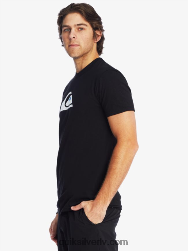 vīriešiem Quiksilver comp logo t-krekls melns 88064R1383