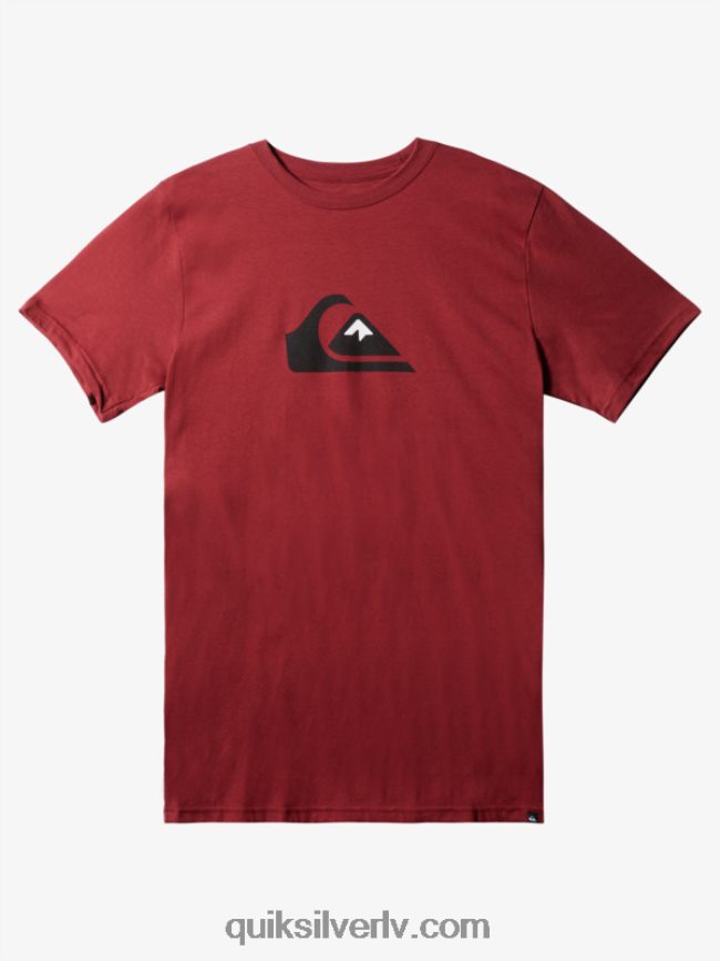 vīriešiem Quiksilver comp logo t-krekls rubīna vīns 88064R1384