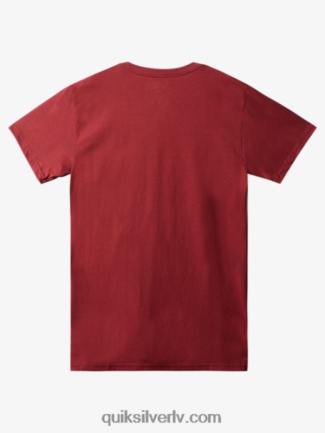 vīriešiem Quiksilver comp logo t-krekls rubīna vīns 88064R1384