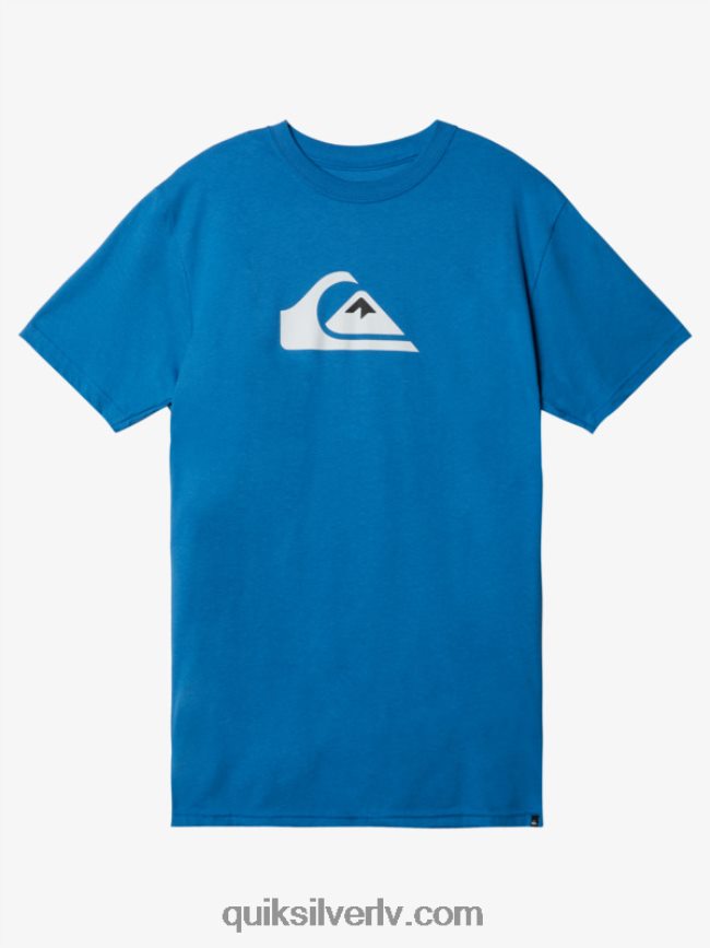 vīriešiem Quiksilver comp logo t-krekls vallarta zila 88064R1385