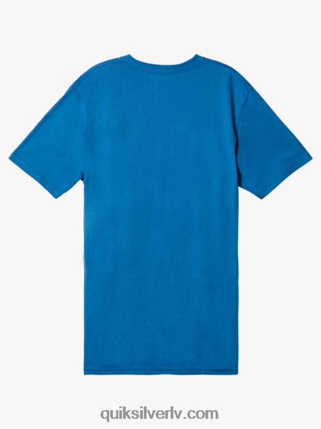 vīriešiem Quiksilver comp logo t-krekls vallarta zila 88064R1385