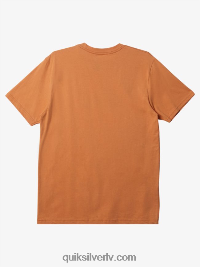 vīriešiem Quiksilver comp logo t-krekls vara iedegums 88064R194