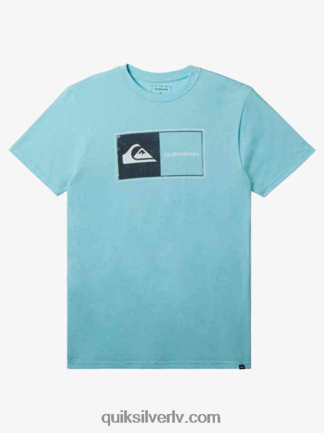vīriešiem Quiksilver core lockup t-krekls eņģeļa zils virši 88064R161