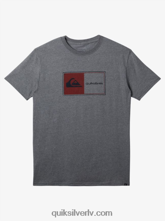 vīriešiem Quiksilver core lockup t-krekls vidēji pelēki virši 88064R160