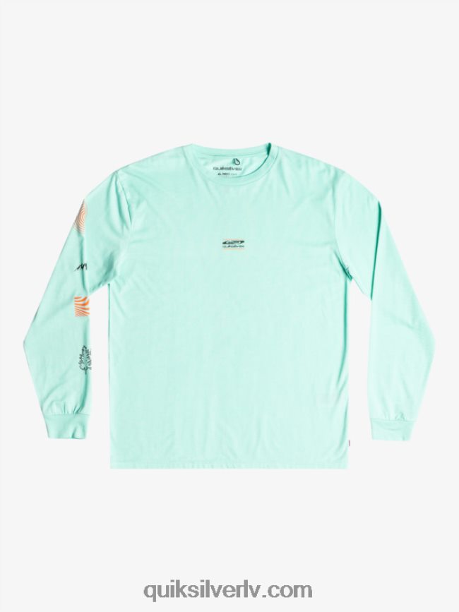 vīriešiem Quiksilver dabas fragments t-krekls ar garām piedurknēm pludmales stikls 88064R1037