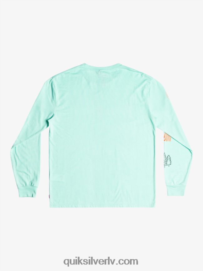 vīriešiem Quiksilver dabas fragments t-krekls ar garām piedurknēm pludmales stikls 88064R1037