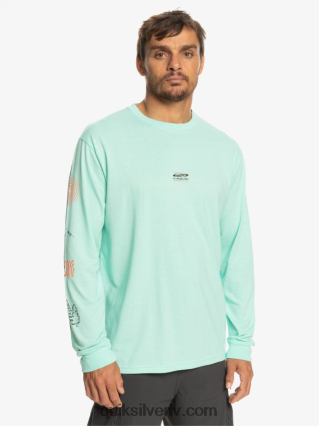 vīriešiem Quiksilver dabas fragments t-krekls ar garām piedurknēm pludmales stikls 88064R1037