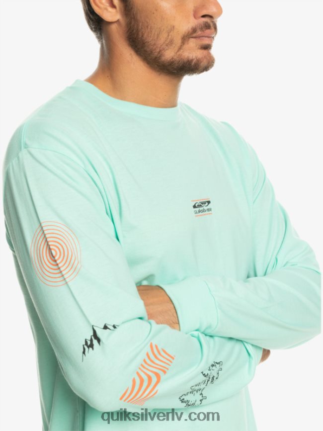 vīriešiem Quiksilver dabas fragments t-krekls ar garām piedurknēm pludmales stikls 88064R1037