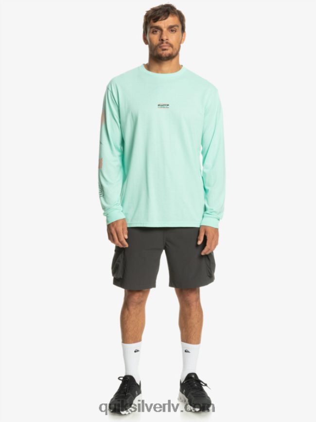 vīriešiem Quiksilver dabas fragments t-krekls ar garām piedurknēm pludmales stikls 88064R1037
