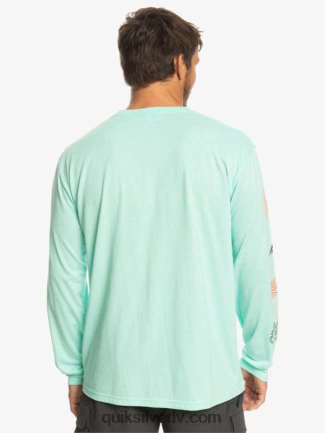 vīriešiem Quiksilver dabas fragments t-krekls ar garām piedurknēm pludmales stikls 88064R1037