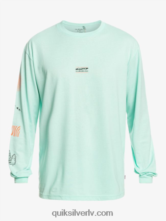 vīriešiem Quiksilver dabas fragments t-krekls ar garām piedurknēm pludmales stikls 88064R1037
