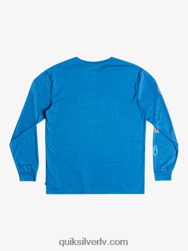 vīriešiem Quiksilver dabas fragments t-krekls ar garām piedurknēm snorkel zils 88064R1038