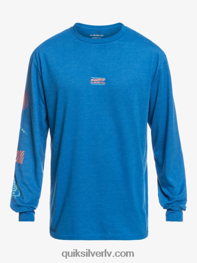 vīriešiem Quiksilver dabas fragments t-krekls ar garām piedurknēm snorkel zils 88064R1038