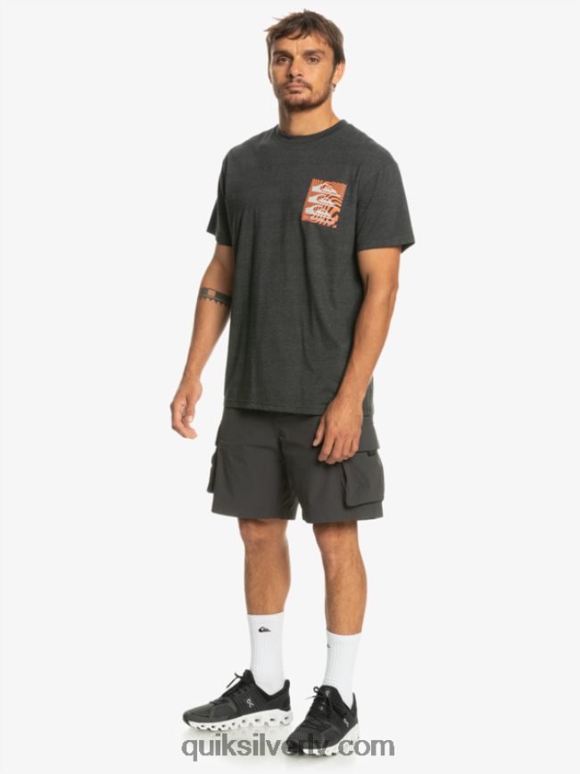 vīriešiem Quiksilver deformētu rakstu t-krekls fantoms 88064R1014