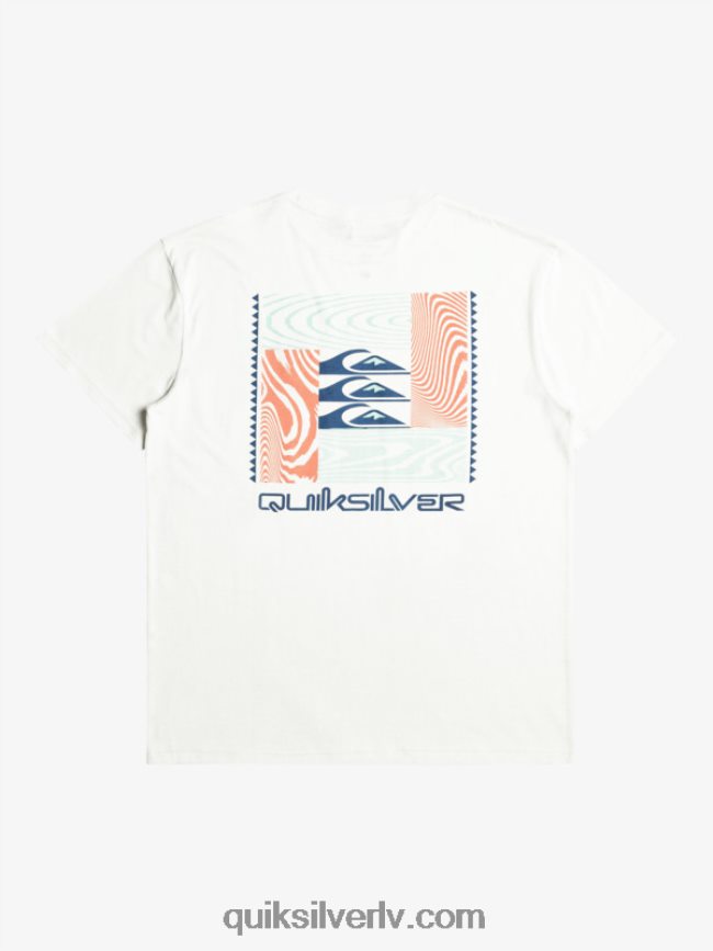vīriešiem Quiksilver deformētu rakstu t-krekls sniegbalts 88064R1013