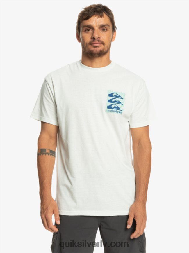 vīriešiem Quiksilver deformētu rakstu t-krekls sniegbalts 88064R1013