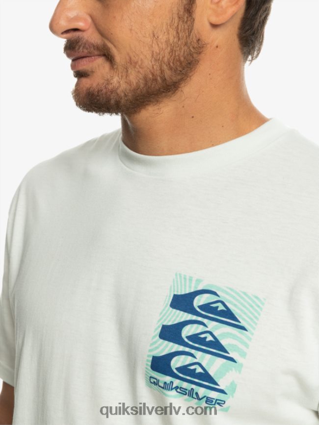 vīriešiem Quiksilver deformētu rakstu t-krekls sniegbalts 88064R1013