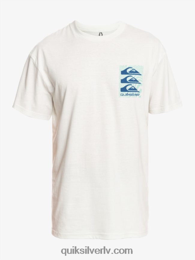vīriešiem Quiksilver deformētu rakstu t-krekls sniegbalts 88064R1013