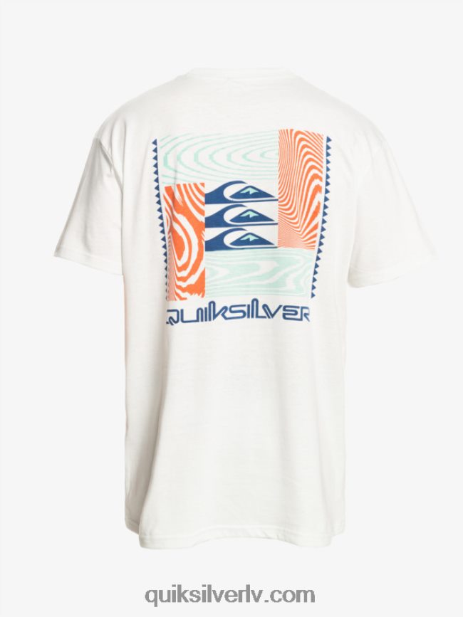 vīriešiem Quiksilver deformētu rakstu t-krekls sniegbalts 88064R1013