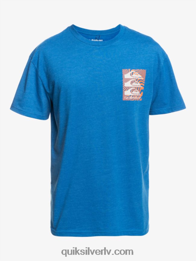 vīriešiem Quiksilver deformētu rakstu t-krekls snorkel zils 88064R1015