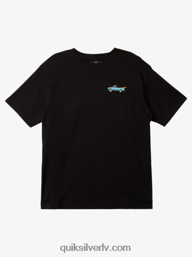 vīriešiem Quiksilver ūdenscilvēka bākugunīm iesiets t-krekls melns 88064R1343