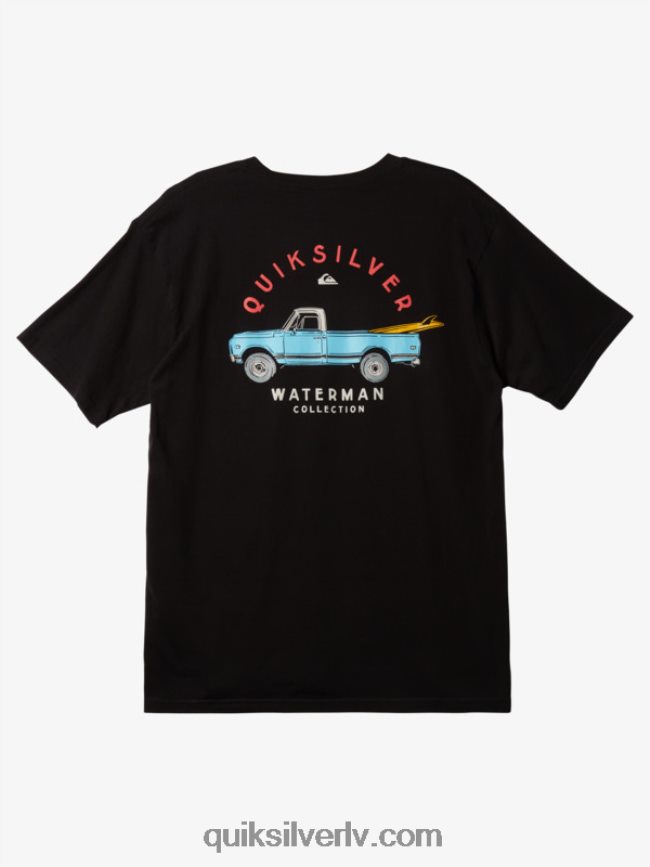 vīriešiem Quiksilver ūdenscilvēka bākugunīm iesiets t-krekls melns 88064R1343
