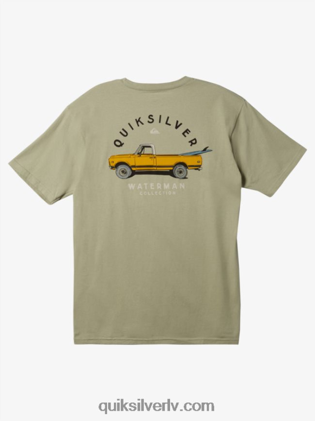 vīriešiem Quiksilver ūdenscilvēka bākugunīm iesiets t-krekls tēja 88064R1344