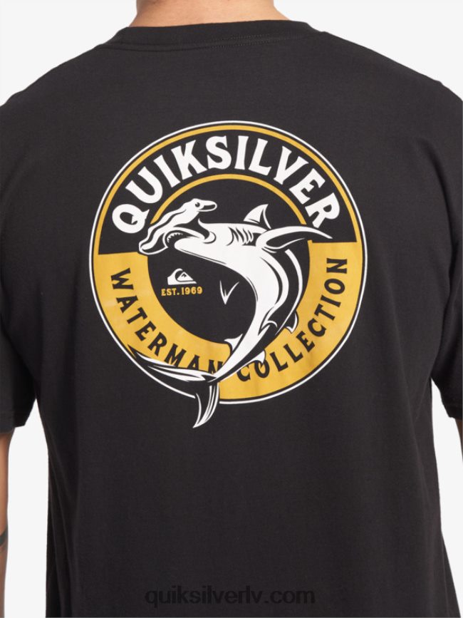 vīriešiem Quiksilver ūdenscilvēku jūras haizivs t-krekls melns 88064R40
