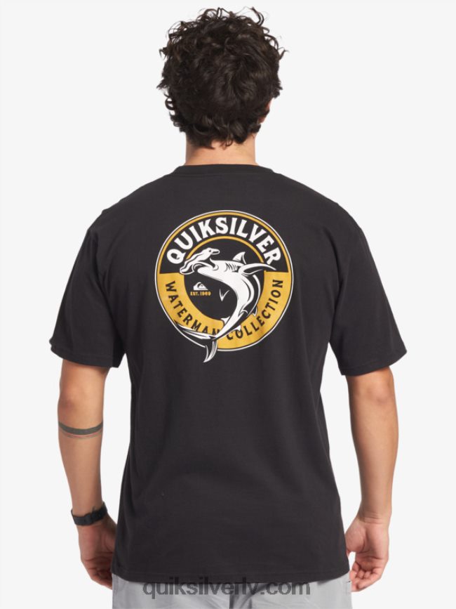 vīriešiem Quiksilver ūdenscilvēku jūras haizivs t-krekls melns 88064R40
