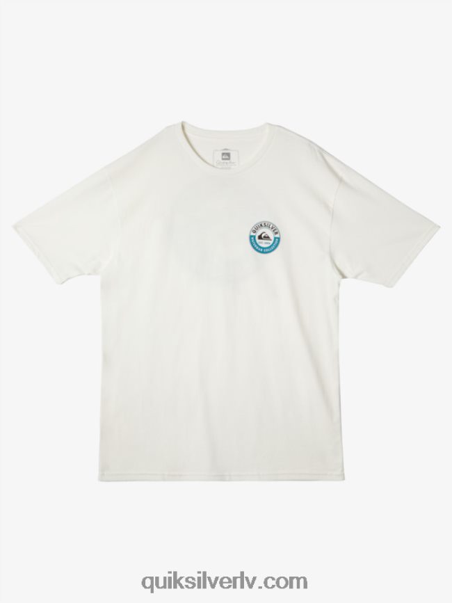 vīriešiem Quiksilver ūdenscilvēku jūras haizivs t-krekls sniegbalts 88064R41