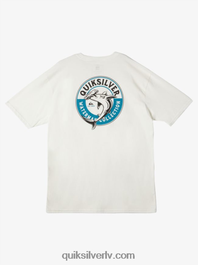 vīriešiem Quiksilver ūdenscilvēku jūras haizivs t-krekls sniegbalts 88064R41