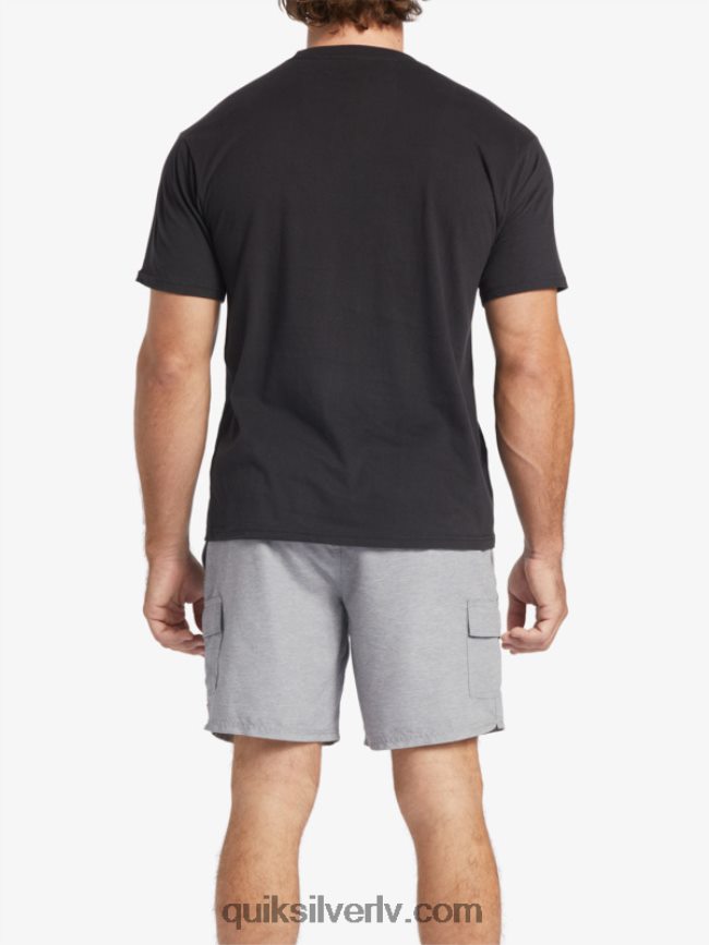vīriešiem Quiksilver ūdenscilvēku zivju pasaku t-krekls melns 88064R58