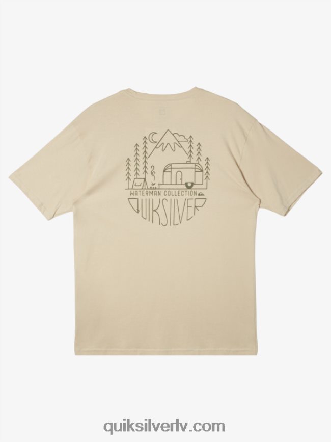 vīriešiem Quiksilver ūdensvīra brīvdabas t-krekls Brūnie rīsi 88064R57