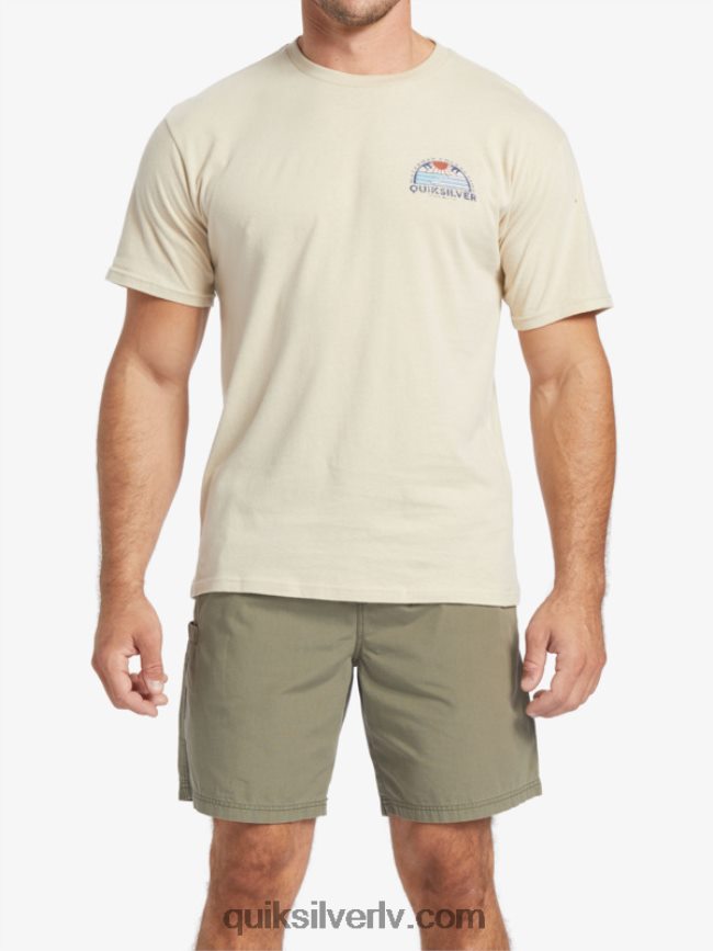 vīriešiem Quiksilver ūdensvīra komplekta skata t-krekls Brūnie rīsi 88064R38