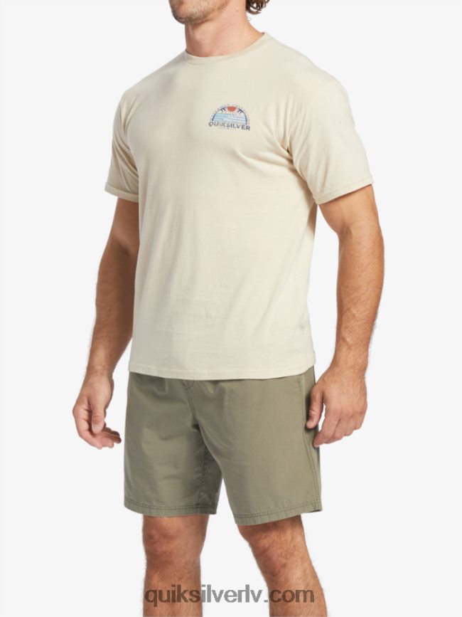 vīriešiem Quiksilver ūdensvīra komplekta skata t-krekls Brūnie rīsi 88064R38