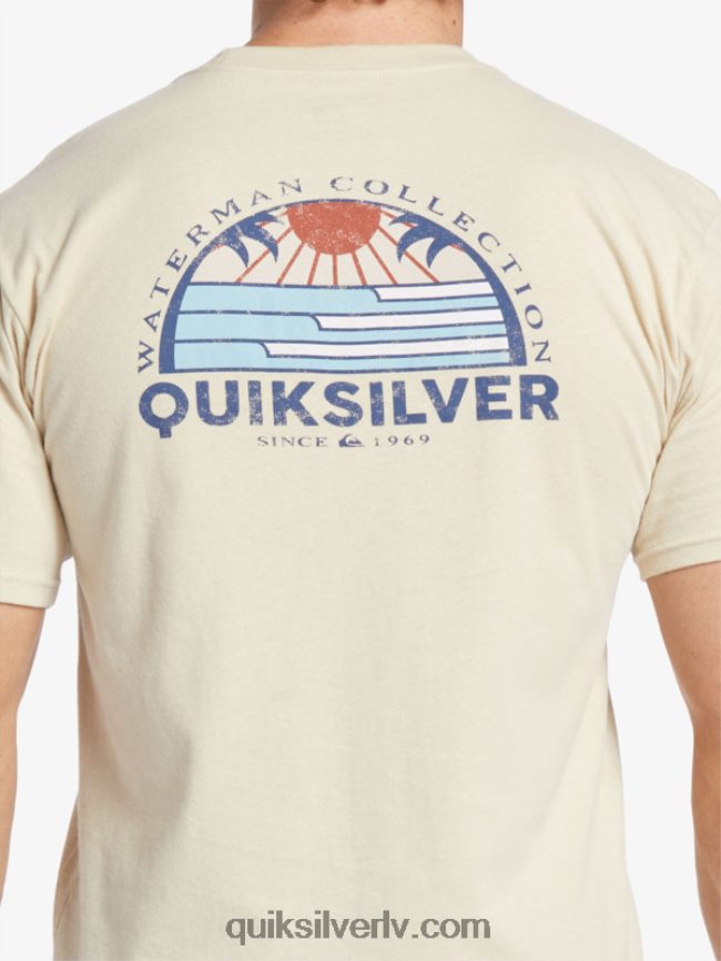 vīriešiem Quiksilver ūdensvīra komplekta skata t-krekls Brūnie rīsi 88064R38