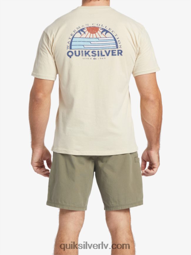 vīriešiem Quiksilver ūdensvīra komplekta skata t-krekls Brūnie rīsi 88064R38