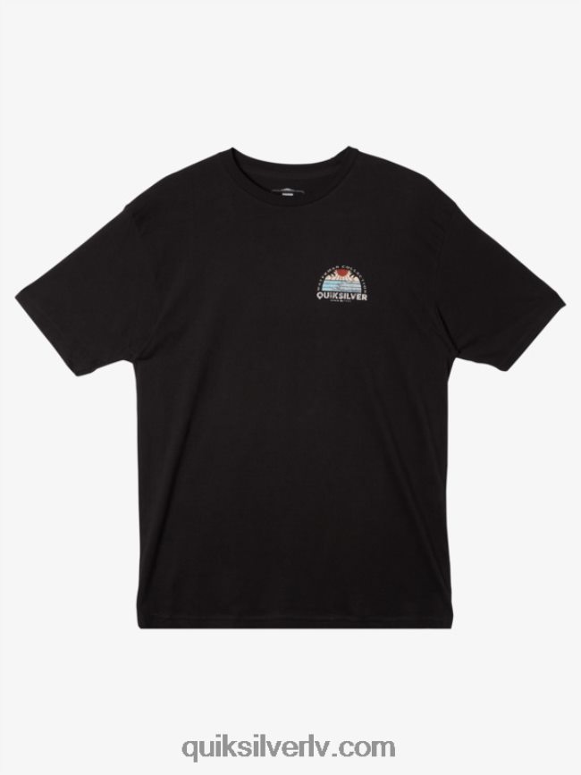 vīriešiem Quiksilver ūdensvīra komplekta skata t-krekls melns 88064R39