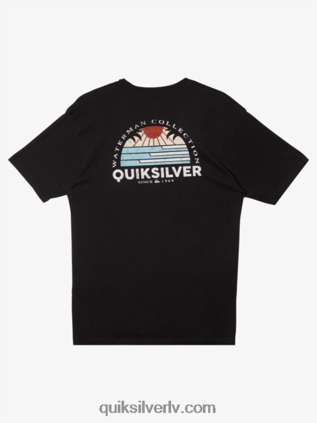 vīriešiem Quiksilver ūdensvīra komplekta skata t-krekls melns 88064R39