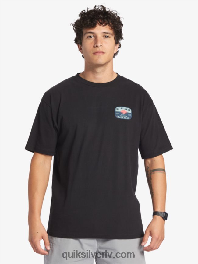 vīriešiem Quiksilver ūdensvīra lavas lampas t-krekls melns 88064R553
