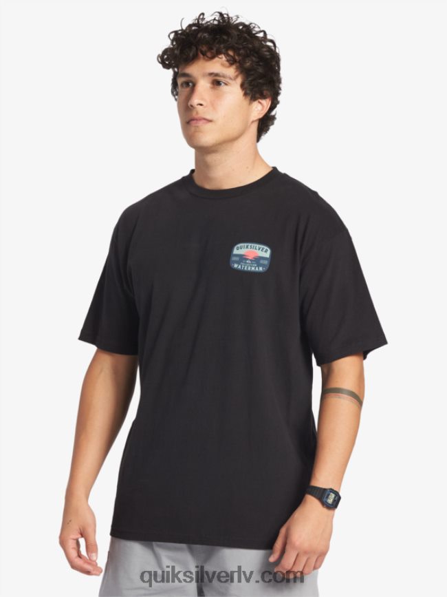 vīriešiem Quiksilver ūdensvīra lavas lampas t-krekls melns 88064R553