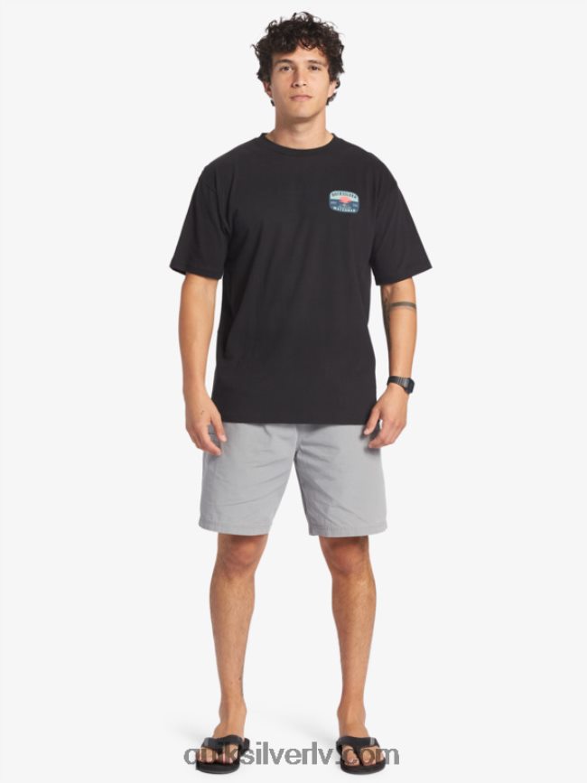 vīriešiem Quiksilver ūdensvīra lavas lampas t-krekls melns 88064R553