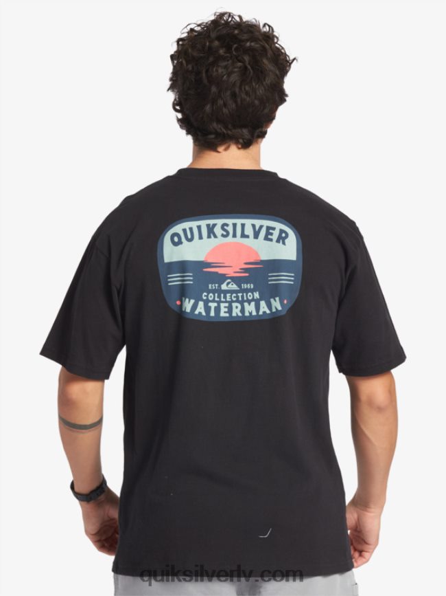 vīriešiem Quiksilver ūdensvīra lavas lampas t-krekls melns 88064R553