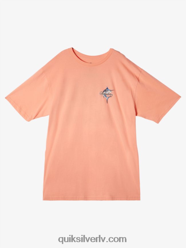 vīriešiem Quiksilver ūdensvīra skaistuma jūrā t-krekls persiku rozā 88064R52