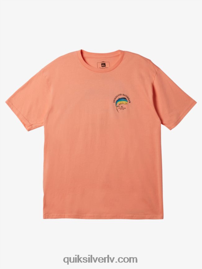 vīriešiem Quiksilver ūdensvīra spriedze uz t-krekla persiku rozā 88064R1342