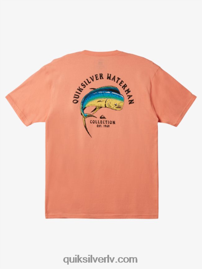 vīriešiem Quiksilver ūdensvīra spriedze uz t-krekla persiku rozā 88064R1342